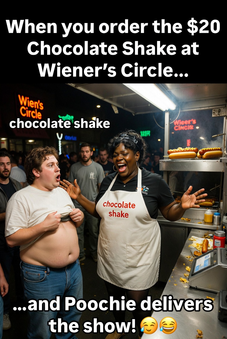 Order the $20 chocolate shake. Poochie delivers the show.